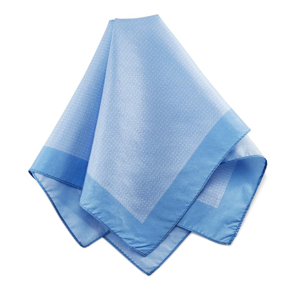 Light Blue Geometric Print Pocket Square