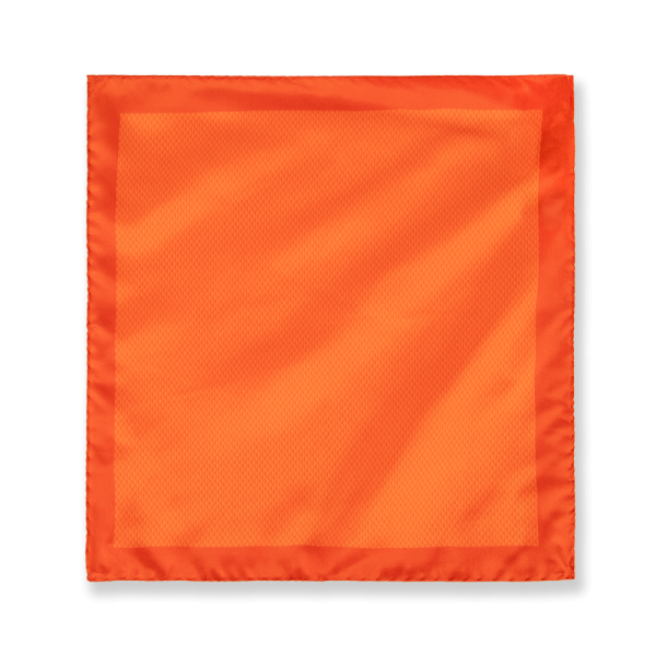 Orange Geometric Print Pocket Square
