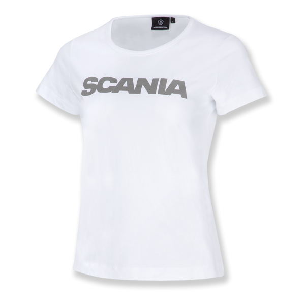 Ladies White Basic Wordmark T-Shirt