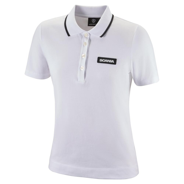 Ladies White Classic Scania Piqué