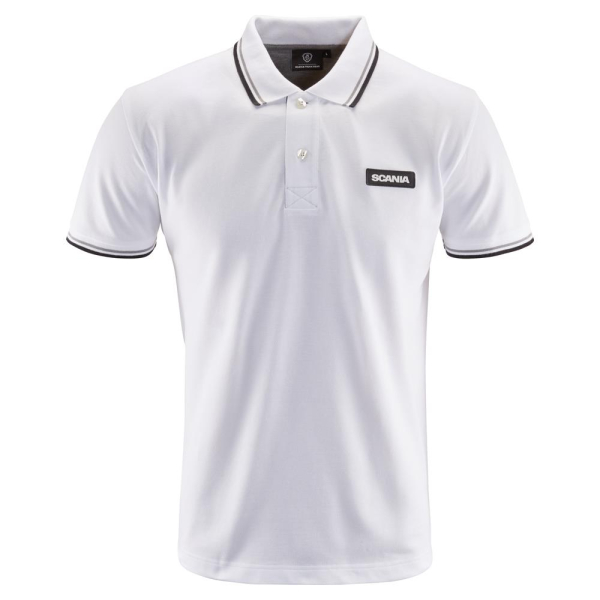 Men's White Classic Scania Pique