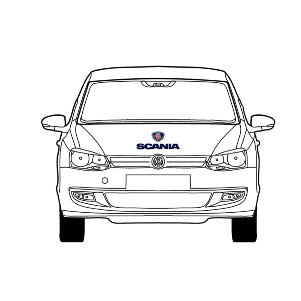 Voertuigsticker met Scania logo (350x182mm)