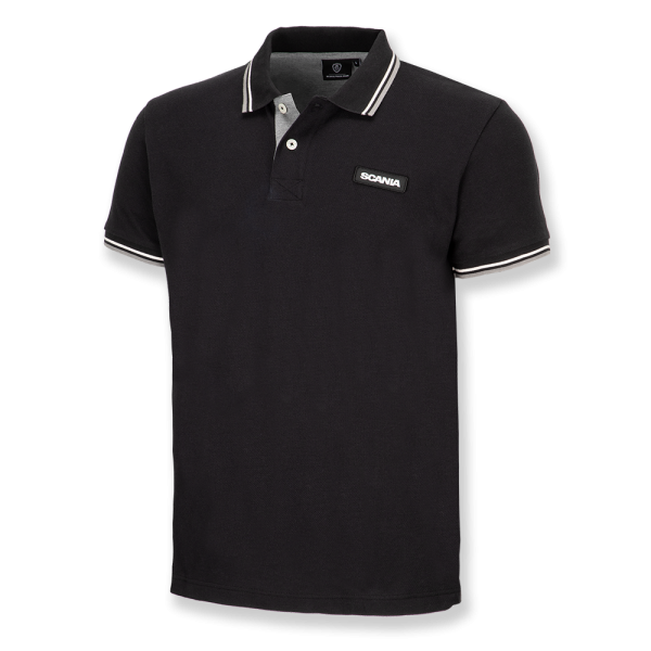 Men's Black Classic Scania Pique