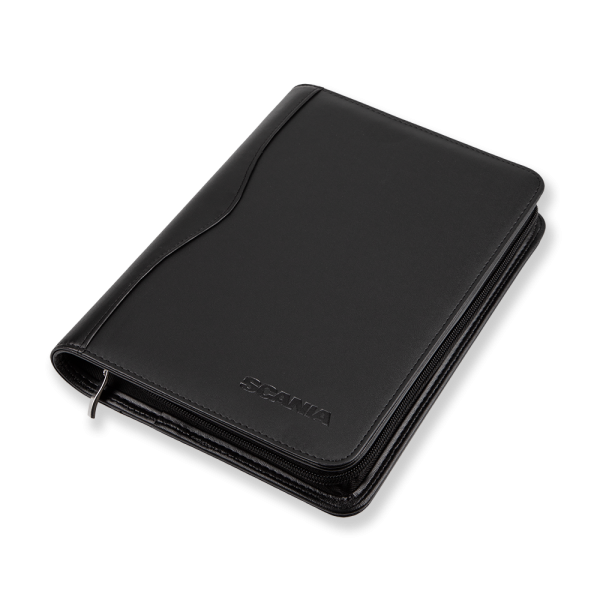 A5 PU Leather Zipped Ring Binder