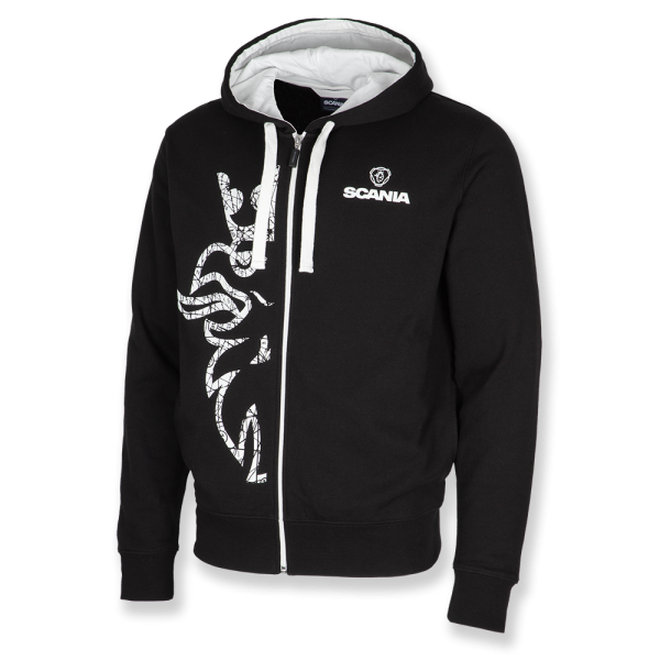 Men's Black Zip Griffin Hoodie