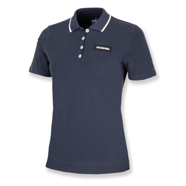 Women's Navy Classic Scania Pique