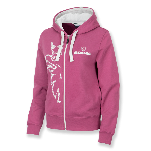 Women's Pink Zip Griffin Hoodie