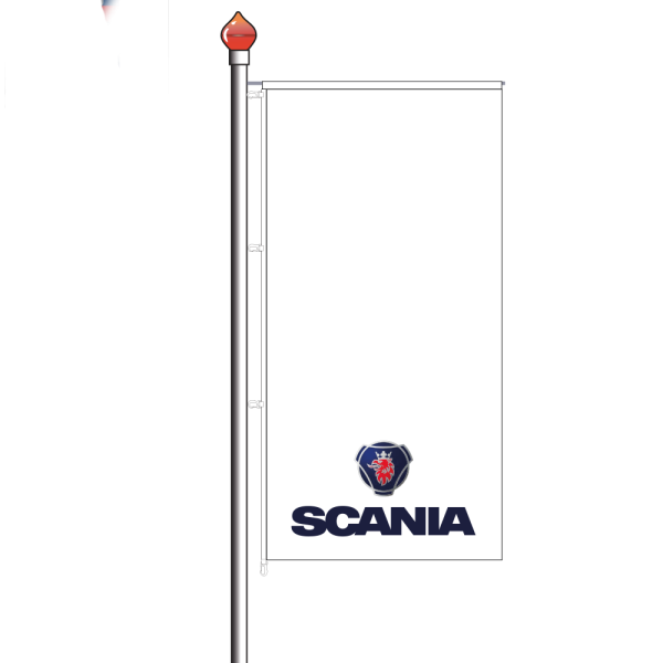 Large Vertical Logotype Flag With Hardware
