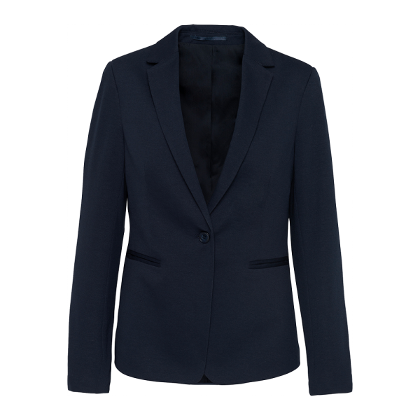 Women's Navy Pique Blazer
